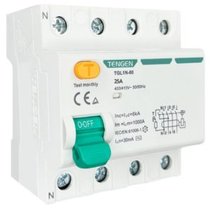 ՈՒԶՕ հոսանքի ավտոմատ անջատիչ 4P 80 80A 30mA AC