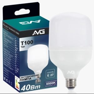 AVG LED T100-40W-E27-6K լուսադիոդային լամպ 40W E27 հիմքով 6000K սառը լույս