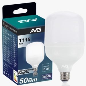 AVG LED T115-50W-E27-6K լուսադիոդային լամպ 50W E27 հիմքով 6000K սառը լույս